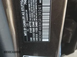 2016 Mercedes-Benz C 300 Luxury with VIN WDDWF4KBXGR139241, listed as a Copart auction lot 58782885 with Not provided miles and Salvage title. Bid and sale history available at DreamBid. Image 12.