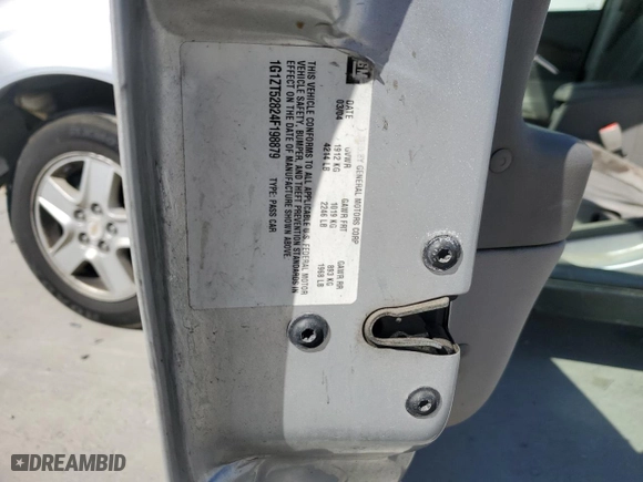 2004 Chevrolet Malibu LS with VIN 1G1ZT52824F198879, listed as a Copart auction lot 60709364 with 237,912 mi miles and Salvage Title. Bid and sale history available at carsss.com. Image 12.