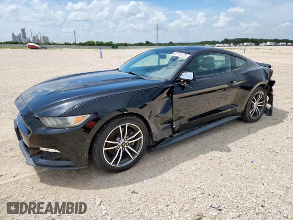 2015 Ford Mustang EcoBoost with VIN 1FA6P8TH7F5393082, listed as a Copart auction lot 62710175 with 96,635 mi miles and Salvage title. Bid and sale history available at DreamBid. Image 1.