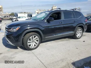 2021 Volkswagen Atlas SEL with VIN 1V2ER2CA6MC523036, listed as a Copart auction lot 47139515 with 76,331 mi miles and Salvage title. Bid and sale history available at DreamBid. Image 1.