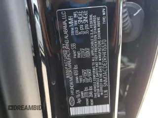 2024 Hyundai Tucson with VIN NMJACDE2RH415570, listed as a Copart auction lot 55420445 with 4,186 mi miles and Salvage title. Bid and sale history available at DreamBid. Image 13.