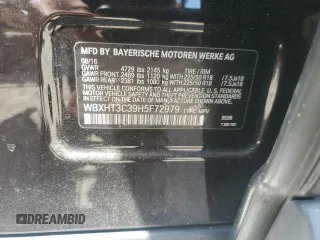 2017 BMW X1 xDrive28i z VIN WBXHT3C39H5F72979, wystawiony jako Copart lot #56003625 z przebiegiem 101 184 mil mil oraz Szkoda całkowita • Salvage title. Historia ofert i sprzedaży dostępna na DreamBid. Obrazek 13.