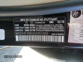 2014 Mercedes-Benz E 550 Sport with VIN WDDHF9BB2EA951053, listed as a Copart auction lot 41611445 with 89,124 mi miles and Salvage Title. Bid and sale history available at DreamBid. Image 12.