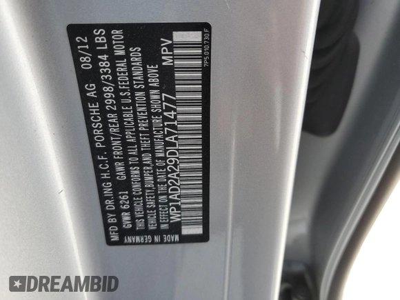 2013 Porsche Cayenne GTS with VIN WP1AD2A29DLA71477, listed as a Copart auction lot 41769945 with 80,540 mi miles and Salvage Title. Bid and sale history available at DreamBid. Image 14.