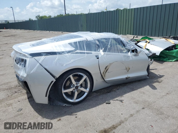 2014 Chevrolet Corvette 1LT with VIN 1G1YA2D73E5120297, listed as a Copart auction lot 51377005 with Not provided miles and Non repairable. Bid and sale history available at DreamBid. Image 3.