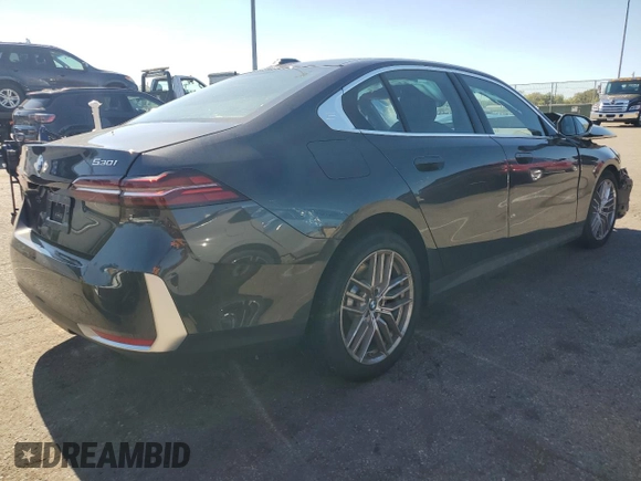 2024 BMW 5 Series 530i xDrive with VIN WBA53FJ06RCS25711, listed as a Copart auction lot 74090134 with 0 mi miles and Salvage Title. Bid and sale history available at carsss.com. Image 3.