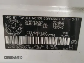2013 Lexus GS 350 z VIN JTHCE1BLXD5000798, wystawiony jako Copart lot #80244914 z przebiegiem 141 492 mil mil oraz Szkody całkowita. Historia ofert i sprzedaży dostępna na DreamBid. Obrazek 12.