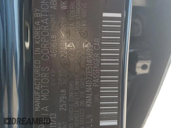 2014 Kia Cadenza Premium with VIN KNALN4D72E5149899, listed as a Copart auction lot 80522014 with 154,992 mi miles and Salvage Title. Bid and sale history available at carsss.com. Image 13.