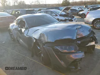 2022 Toyota GR Supra 3.0 with VIN WZ1DB0C08NW053820, listed as a Copart auction lot 41366175 with 13,429 mi miles and Salvage Title. Bid and sale history available at carsss.com. Image 4.