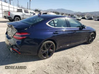 2023 Genesis G70 3.3T with VIN KMTG54TE2PU123852, listed as a Copart auction lot 77562964 with 10,890 mi miles and Salvage Title. Bid and sale history available at carsss.com. Image 3.