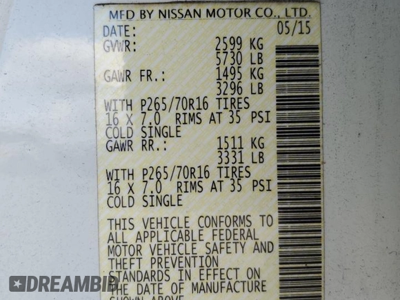 2015 Nissan Frontier SV z VIN 1N6AD0FR9FN754344, wystawiony jako Copart lot #80561574 z przebiegiem 131 225 mil mil oraz Szkoda całkowita • Salvage title. Historia ofert i sprzedaży dostępna na DreamBid. Obrazek 13.