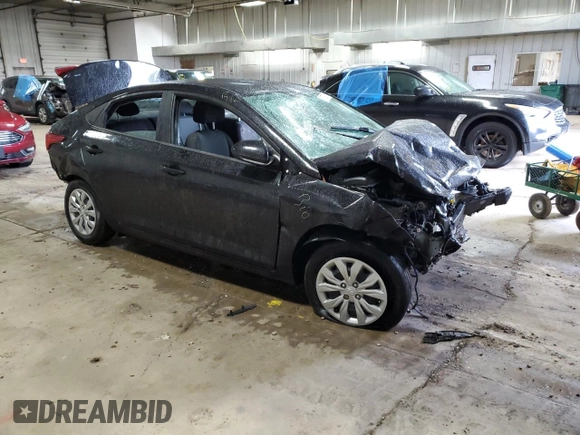 2021 Hyundai Accent SE with VIN 3KPC24A66ME151097, listed as a Copart auction lot 57723605 with Not provided miles and Non repairable. Bid and sale history available at DreamBid. Image 4.