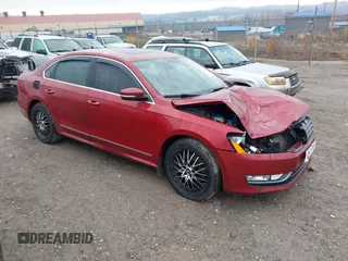 2015 Volkswagen Passat 1.8T SE w/Sunroof & Nav with VIN 1VWBT7A39FC046545, listed as a IAAI auction lot 40948520 with 109,172 mi miles. Bid and sale history available at carsss.com. Image 1.