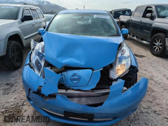 2013 Nissan LEAF SL with VIN 1N4AZ0CP4DC423984, listed as a Copart auction lot 52633125 with 61,229 mi miles and Salvage Title. Bid and sale history available at DreamBid. Image 5.