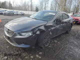 2015 Mazda 6 i Sport with VIN JM1GJ1U50F1186357, listed as a Copart auction lot 46756345 with 156,306 mi miles and Salvage Title. Bid and sale history available at carsss.com. Image 1.
