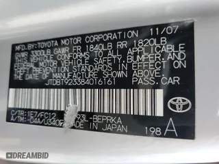 2008 Toyota Yaris with VIN JTDBT923384016161, listed as a Copart auction lot 52302815 with 236,036 mi miles and Clean Title. Bid and sale history available at carsss.com. Image 12.