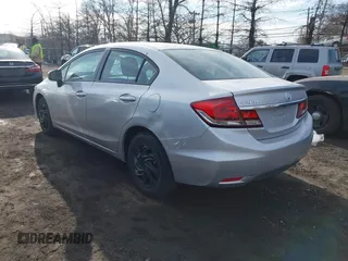 2014 Honda Civic Sedan LX with VIN 19XFB2F5XEE210316, listed as a IAAI auction lot 41662838 with 100,536 mi miles. Bid and sale history available at carsss.com. Image 3.