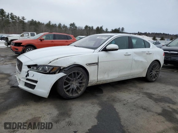 2019 Jaguar XE 25t Premium with VIN SAJAJ4FX0KCP50143, listed as a Copart auction lot 46303155 with 111,621 mi miles and Salvage Title. Bid and sale history available at DreamBid. Image 1.