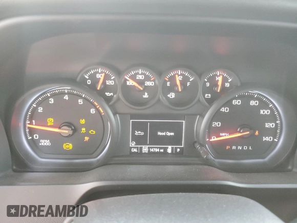 2019 Chevrolet Silverado 1500 Custom with VIN 3GCUYBEF3KG134213, listed as a Copart auction lot 67281374 with 14,786 mi miles and Non Repairable. Bid and sale history available at DreamBid. Image 8.