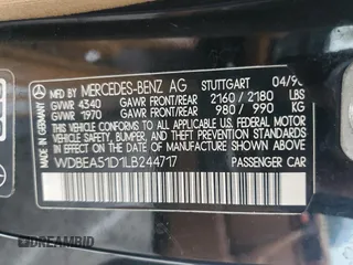 1990 Mercedes-Benz 300 with VIN WDBEA51D1LB244717, listed as a Copart auction lot 78105814 with 159,999 mi miles and Salvage Title. Bid and sale history available at carsss.com. Image 12.