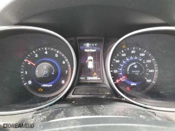 2015 Hyundai Santa Fe Sport with VIN 5XYZU3LB0FG244647, listed as a Copart auction lot 51088675 with 104,488 mi miles and Salvage Title. Bid and sale history available at carsss.com. Image 9.