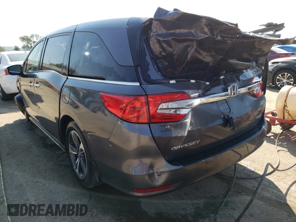 2019 Honda Odyssey Touring with VIN 5FNRL6H89KB079197, listed as a Copart auction lot 57996861 with Not provided miles and Non repairable. Bid and sale history available at DreamBid. Image 3.