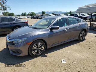 2016 Honda Civic EX-T with VIN 19XFC1F45GE212492, listed as a Copart auction lot 56424985 with 88,487 mi miles and Salvage title. Bid and sale history available at DreamBid. Image 1.