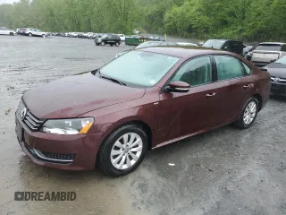 2014 Volkswagen Passat S with VIN 1VWAT7A39EC092595, listed as a Copart auction lot 55627235 with 63,878 mi miles and Salvage title. Bid and sale history available at DreamBid. Image 1.