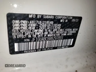 2024 Subaru Impreza with VIN JF1GUABC6R8297893, listed as a Copart auction lot 83463264 with 10,605 mi miles and Salvage Title. Bid and sale history available at carsss.com. Image 15.