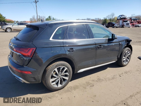2022 Audi Q5 S line Premium Plus with VIN WA1EABFY2N2067880, listed as a Copart auction lot 53559415 with Not provided miles and Salvage title. Bid and sale history available at DreamBid. Image 3.