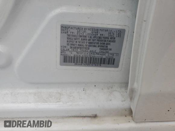 2019 Nissan Sentra SV with VIN 3N1AB7AP2KY278378, listed as a Copart auction lot 51425375 with 137,729 mi miles and Salvage Title. Bid and sale history available at DreamBid. Image 13.