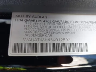 2005 Audi A4 3.0L with VIN WAUAT48H45K012593, listed as a IAAI auction lot 41989692 with 179,638 mi miles. Bid and sale history available at carsss.com. Image 9.