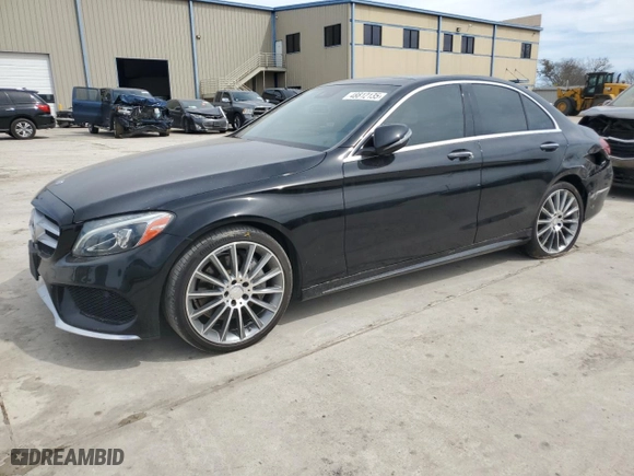2017 Mercedes-Benz C-Class C 300 with VIN 55SWF4JB3HU206263, listed as a Copart auction lot 48812135 with 77,374 mi miles and Salvage Title. Bid and sale history available at carsss.com. Image 1.