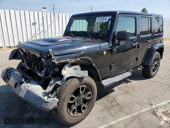 2018 Jeep Wrangler JK Unlimited Altitude with VIN 1C4BJWEG5JL820816, listed as a Copart auction lot 71212614 with 76,630 mi miles and Salvage Title. Bid and sale history available at carsss.com. Image 1.