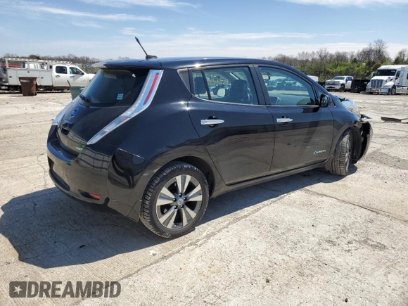 2014 Nissan LEAF SL with VIN 1N4AZ0CP7EC334248, listed as a Copart auction lot 52198325 with 57,659 mi miles and Salvage Title. Bid and sale history available at carsss.com. Image 3.