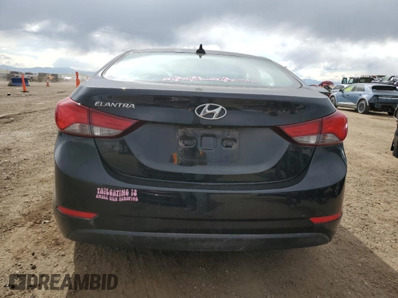 2016 Hyundai Elantra SE with VIN 5NPDH4AE5GH736943, listed as a Copart auction lot 54505995 with 112,357 mi miles and Salvage title. Bid and sale history available at DreamBid. Image 6.