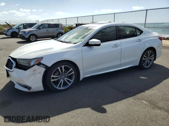 2019 Acura TLX Advance with VIN 19UUB2F80KA009509, listed as a Copart auction lot 48239715 with 44,567 mi miles and Salvage title. Bid and sale history available at DreamBid. Image 1.