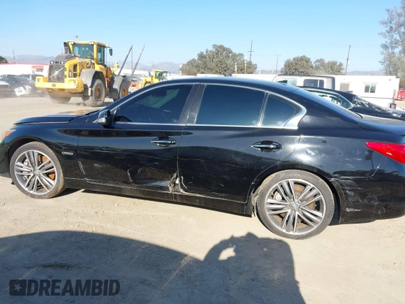 2014 Infiniti Q50 Hybrid Sport with VIN JN1AV7AR1EM701435, listed as a IAAI auction lot 41479140 with 154,338 mi miles. Bid and sale history available at carsss.com. Image 14.