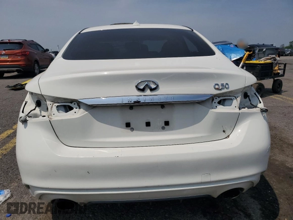 2018 Infiniti Q50 Luxe z VIN JN1EV7AP9JM363812, wystawiony jako Copart lot #59270605 z przebiegiem Nie podano mil oraz Szkoda całkowita • Salvage title. Historia ofert i sprzedaży dostępna na DreamBid. Obrazek 6.