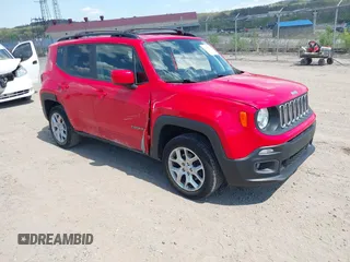 2018 Jeep Renegade Latitude z VIN ZACCJBBB9JPG80030, wystawiony jako IAAI lot #42110438 z przebiegiem 59 512 mil mil oraz . Historia ofert i sprzedaży dostępna na DreamBid. Obrazek 1.