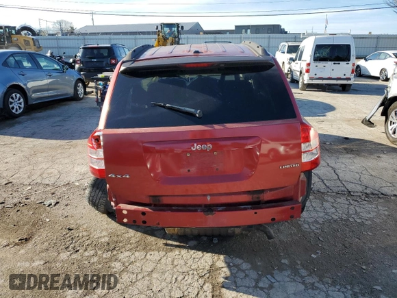 2007 Jeep Compass Limited with VIN 1J8FF57W87D134606, listed as a Copart auction lot 81673594 with 0 mi miles and Salvage Title. Bid and sale history available at carsss.com. Image 6.