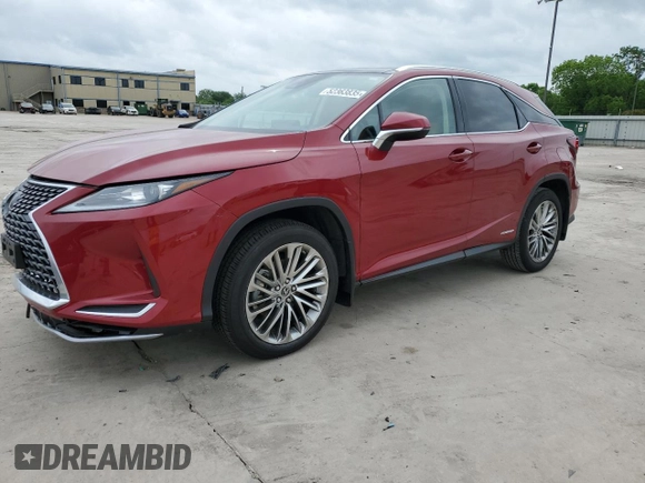2021 Lexus RX 450h с VIN 2T2JGMDA6MC071415, выставлен на аукционе Copart как лот 52363835 с пробегом 47 967 миль миль и Списание • Salvage title. История ставок и продаж доступна на DreamBid. Изображение 1.