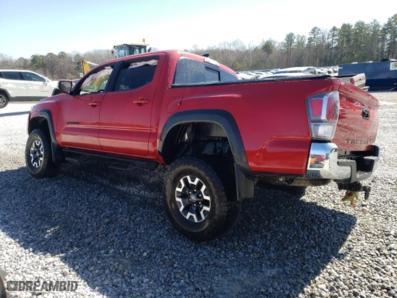 2021 Toyota Tacoma 4WD SR with VIN 3TMCZ5AN5MM447162, listed as a Copart auction lot 46442655 with 26,044 mi miles and Salvage Title. Bid and sale history available at carsss.com. Image 2.