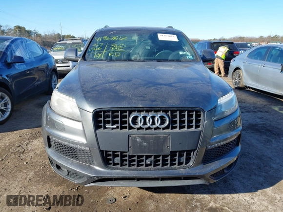 2015 Audi Q7 3.0T S line Prestige with VIN WA1DGAFEXFD001724, listed as a IAAI auction lot 41367612 with 57,066 mi miles. Bid and sale history available at carsss.com. Image 12.