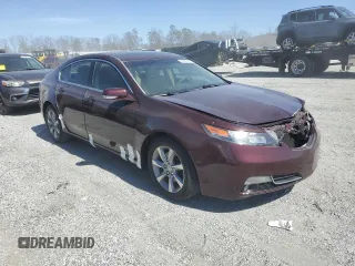 2012 Acura TL Tech Auto with VIN 19UUA8F52CA016622, listed as a Copart auction lot 49491415 with 124,605 mi miles and Salvage Title. Bid and sale history available at carsss.com. Image 4.