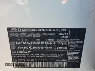 2011 Mercedes-Benz M 350 z VIN 4JGBB2FB2BA736616, wystawiony jako Copart lot #42806095 z przebiegiem 116 954 mil mil oraz Szkoda całkowita • Salvage title. Historia ofert i sprzedaży dostępna na DreamBid. Obrazek 12.