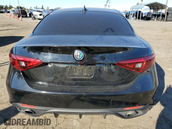 2017 Alfa Romeo Giulia with VIN ZARFAEBNXH7550876, listed as a Copart auction lot 46341535 with 0 mi miles and Salvage Title. Bid and sale history available at carsss.com. Image 6.