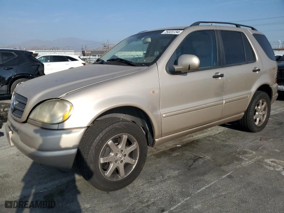 2001 Mercedes-Benz M-Class with VIN 4JGAB72E51A238787, listed as a Copart auction lot 75323734 with 275,411 mi miles and Clean Title. Bid and sale history available at carsss.com. Image 1.
