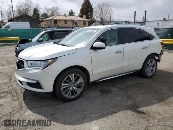 2017 Acura MDX w/Technology Pkg with VIN 5FRYD4H54HB019127, listed as a Copart auction lot 49433905 with 130,104 mi miles and Salvage Title. Bid and sale history available at carsss.com. Image 1.