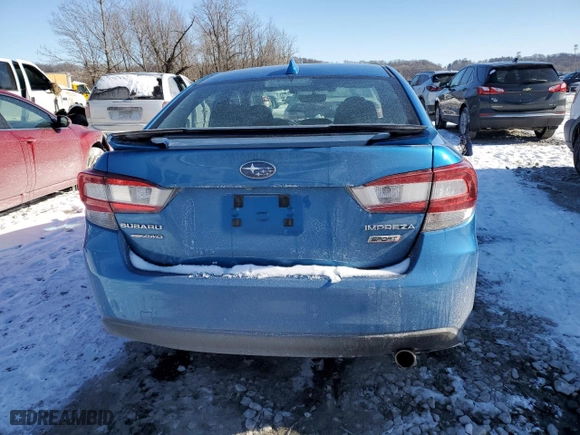 2020 Subaru Impreza Sport with VIN 4S3GKAM61L3614152, listed as a Copart auction lot 46059815 with 51,780 mi miles and Salvage Title. Bid and sale history available at carsss.com. Image 6.